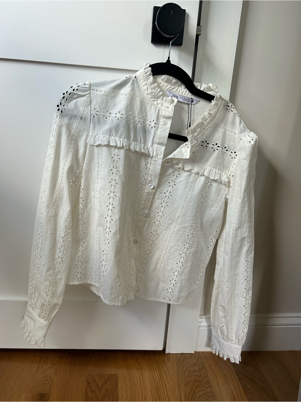 Zara white top.